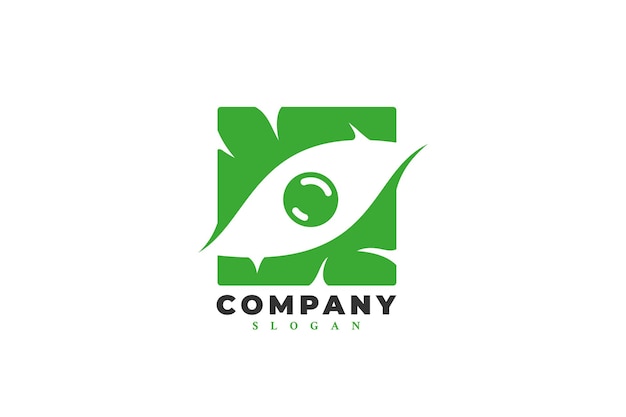 logo nature eye green eco leaf plant vision sight