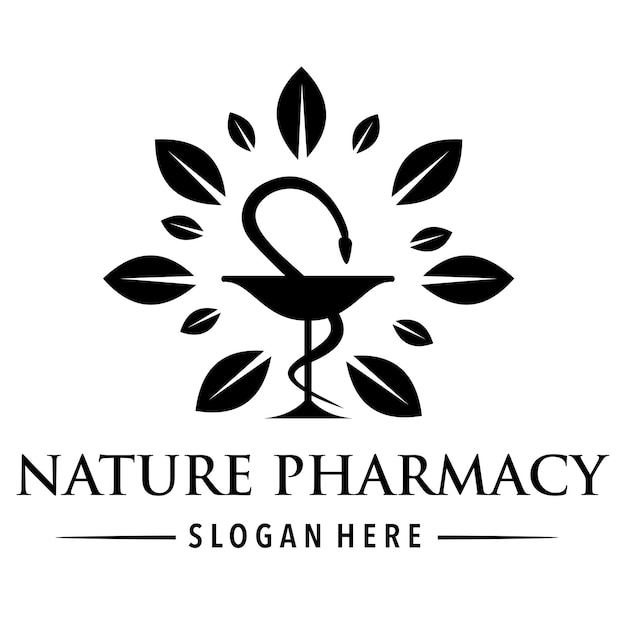 Un logo per la farmacia della natura con la scritta 