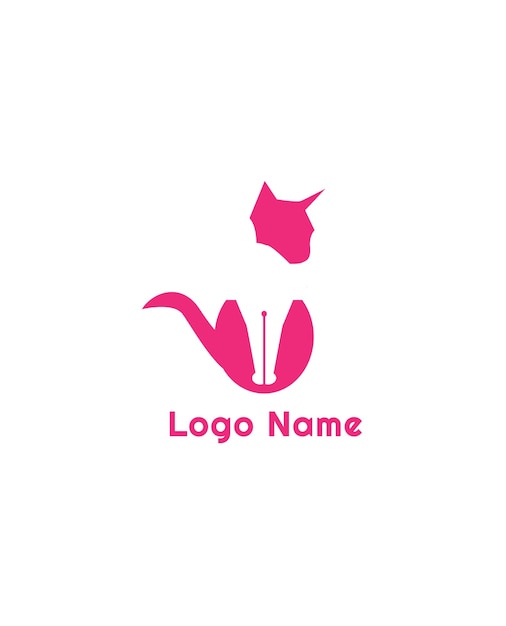 Logo negatieve ruimte kat