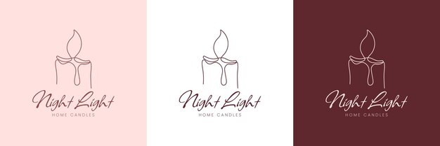 A logo for night right candle