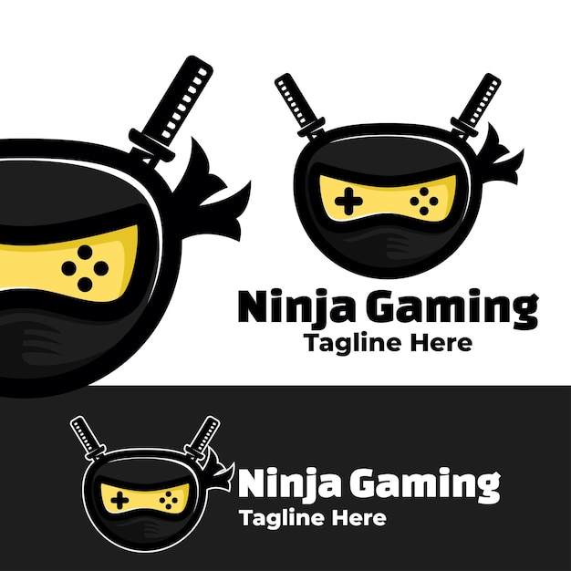 Logo ninja gaming kunst illustratie