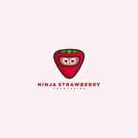 Vector a logo for ninja strawberry fountaining.
