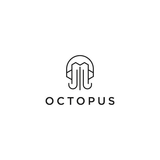 Logo octopus design art template