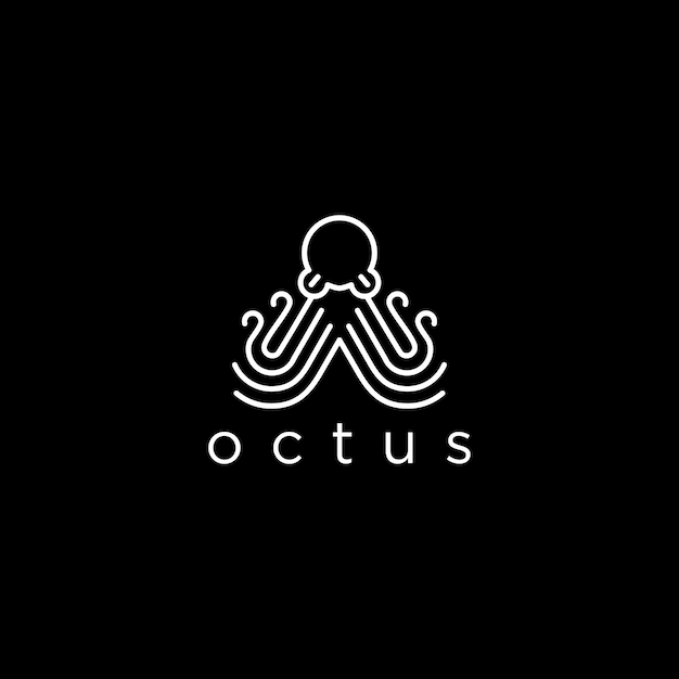 logo octopus ontwerp kunst sjabloon