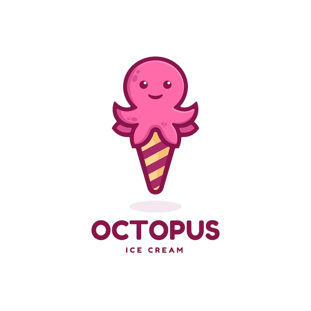 Logo octopus semplice stile mascotte.