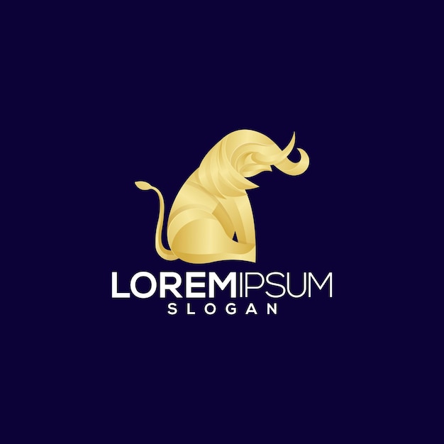 Logo Olifant Gouden Vector