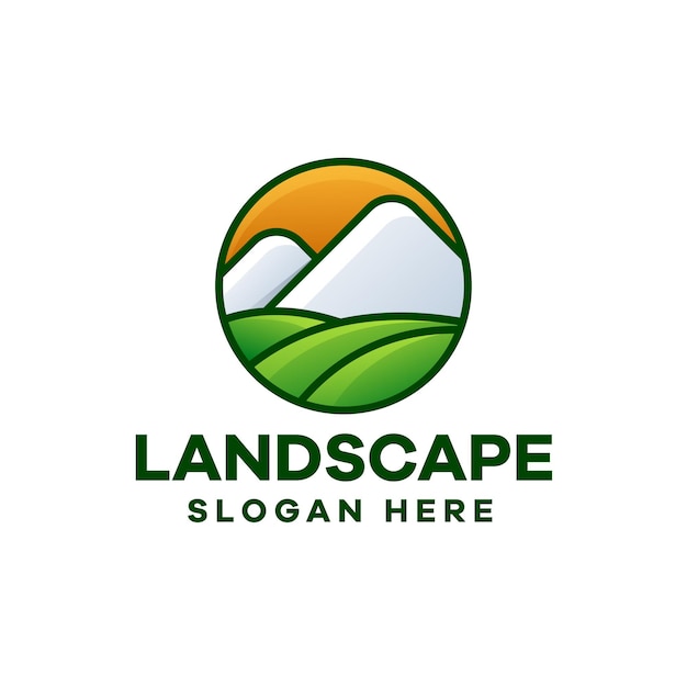 Logo ontwerp berglandschap