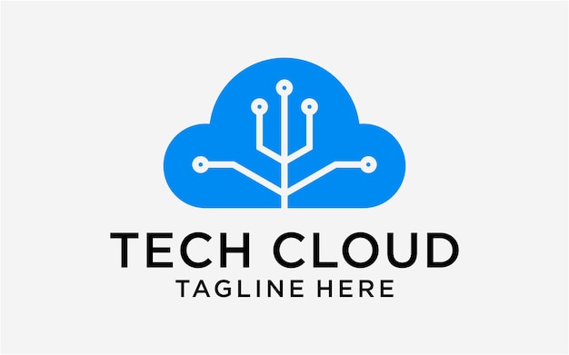 Logo ontwerp cloud-technologie modern