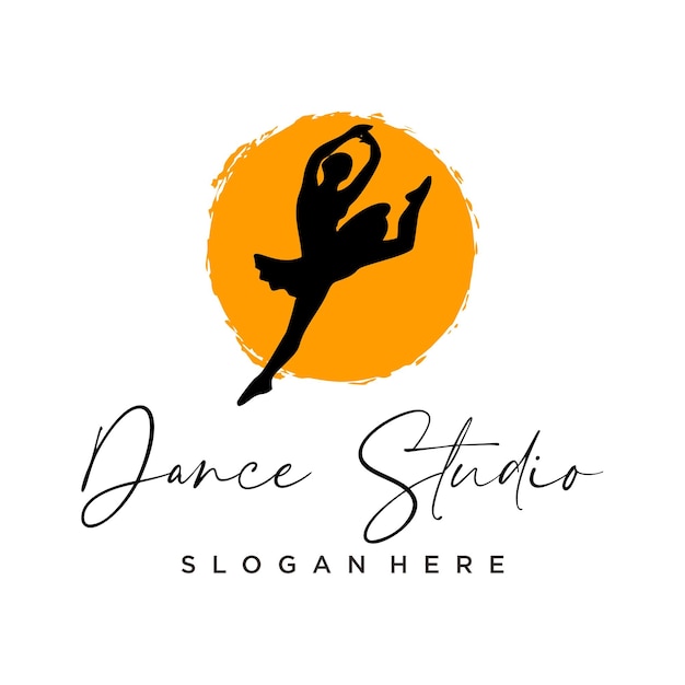 Vector logo ontwerp dansstudio