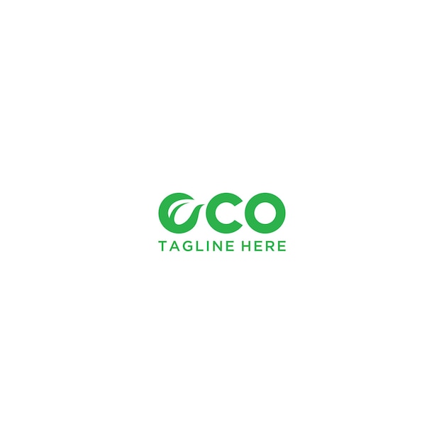 logo ontwerp eco woorden met symbolen e