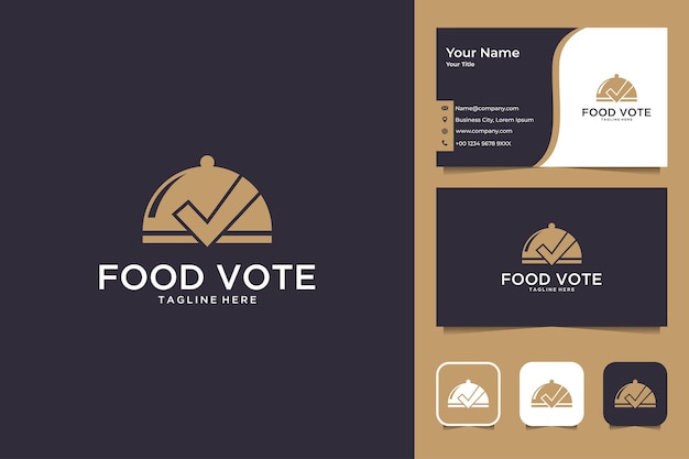 Logo-ontwerp en visitekaartje voor voedselstemming
