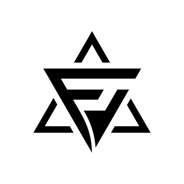 Vector logo ontwerp in de vorm van de letters v en f
