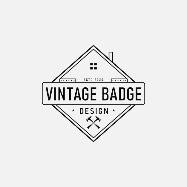 Logo-ontwerp in retro vintage-stijl