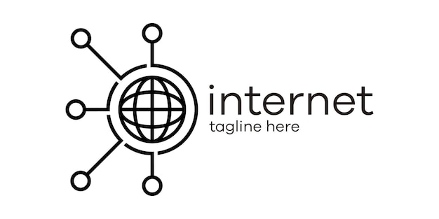 Logo ontwerp internet vectorillustratie