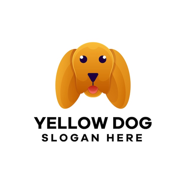 Logo ontwerp met hondenhoofdverloop
