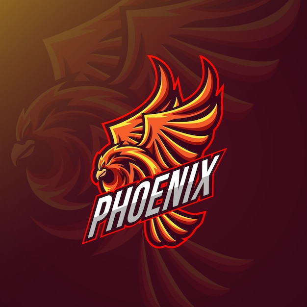 Logo-ontwerp met pheonix