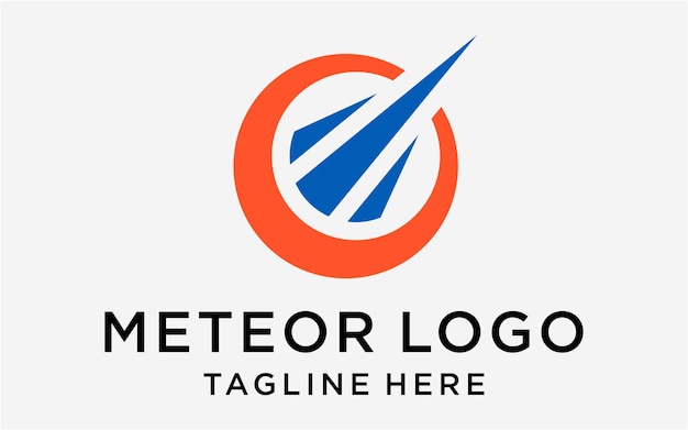 Logo ontwerp meteoor eenvoudige sjabloon modern