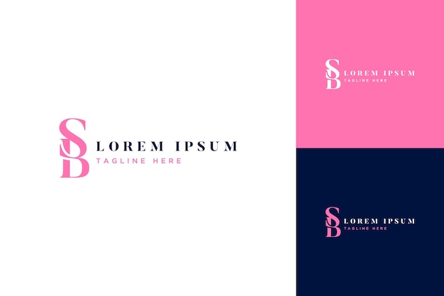 Logo ontwerp monogram lettermark of initialen brief SB