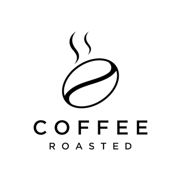 Logo-ontwerp van arabica koffiekopje en koffieplant handgetekend vintage styleLogo voor business café restaurant badge en coffeeshop