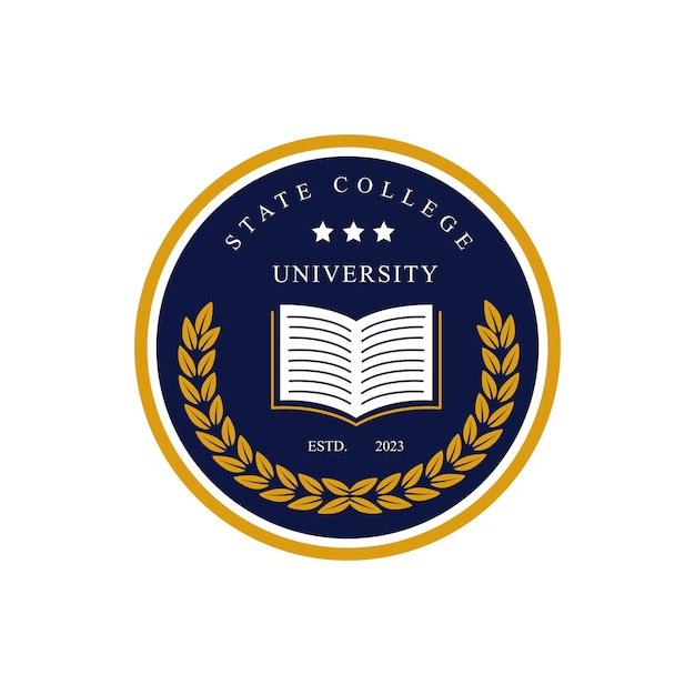 Vector logo-ontwerp van de universiteitsschool
