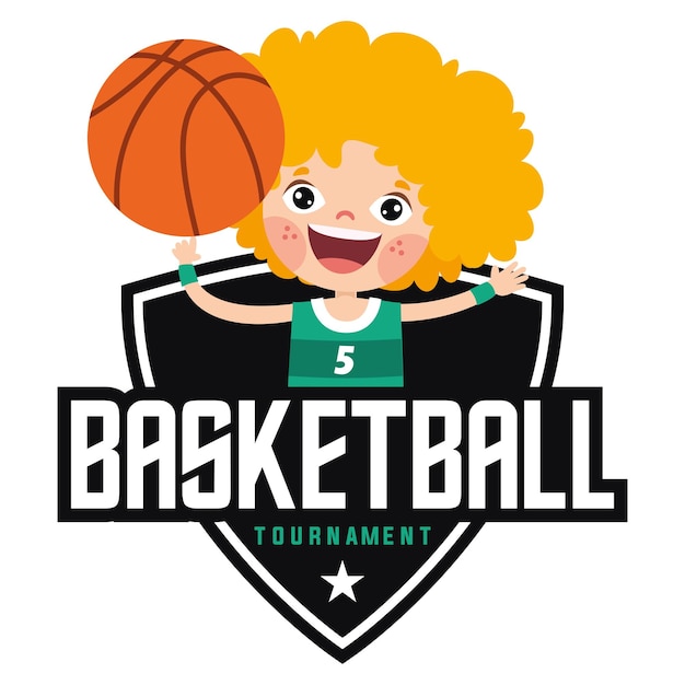 Logo-ontwerp voor basketbalsport