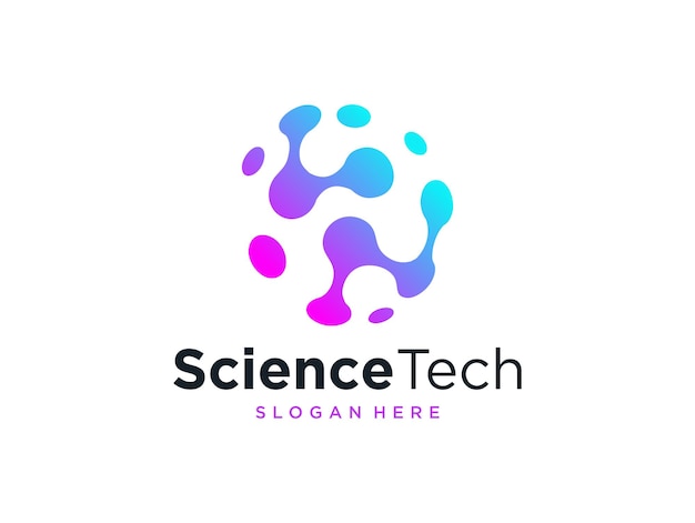 Logo-ontwerp voor moderne wetenschapstechnologie