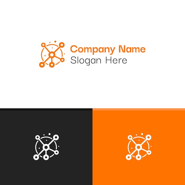 Vector logo ontwerp voor netwerkbedrijven