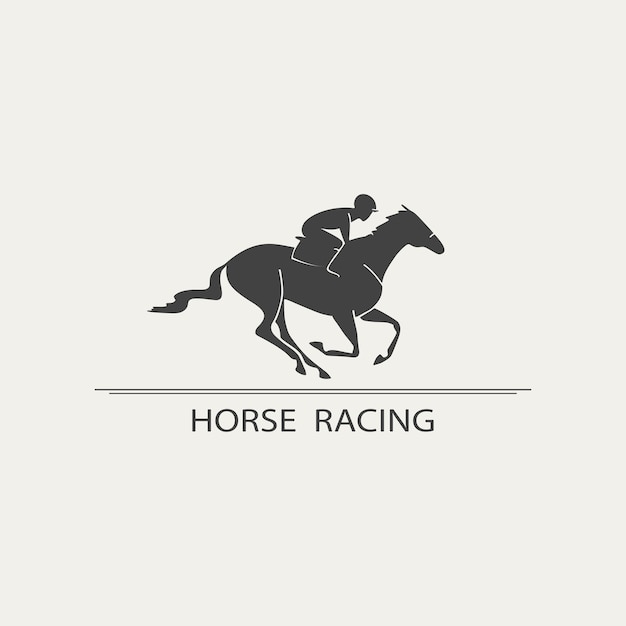 Vector logo ontwerp voor paardenraces