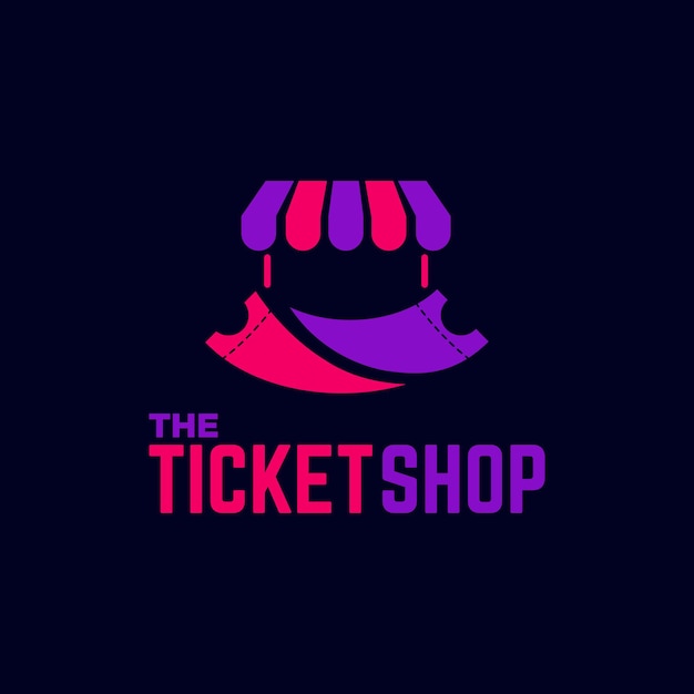 Logo-ontwerp voor Ticket Shop Gratis Vector