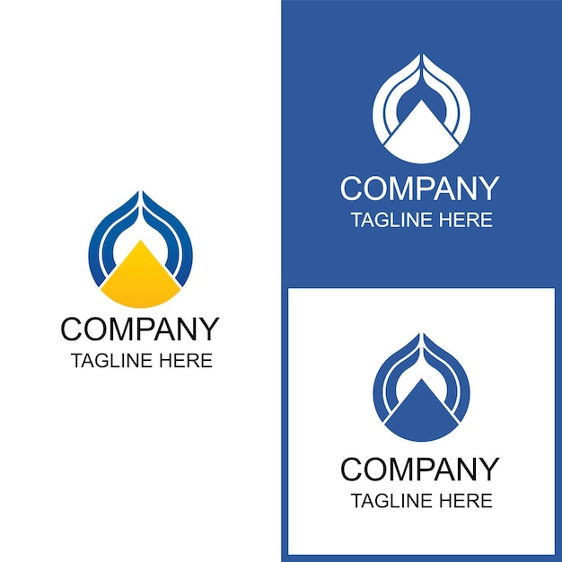 Logo-ontwerp voor water, uitrusting en natuur kan worden gebruikt voor branding en zaken