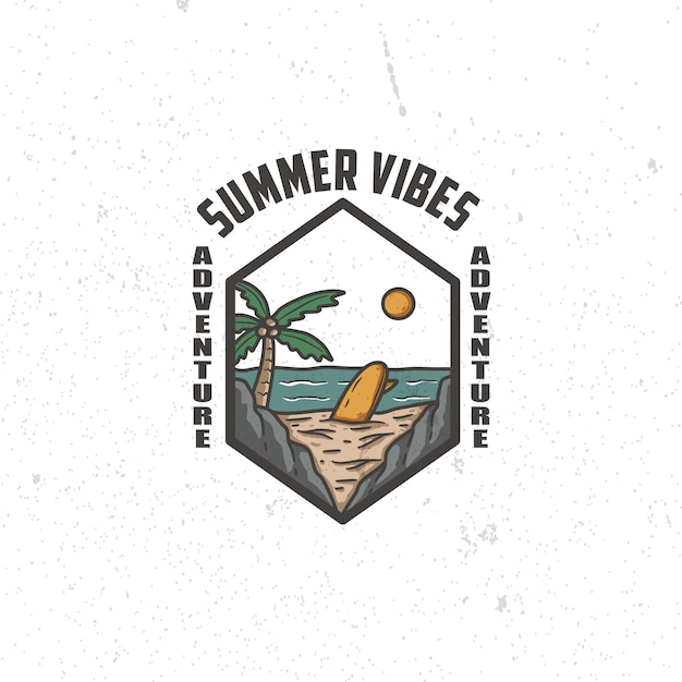 Logo ontwerp zomer lang strand