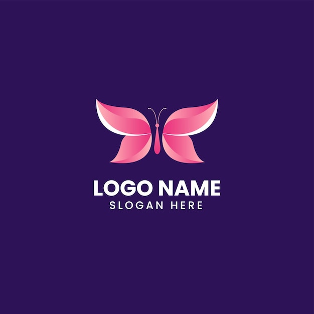 Logo ontwerpconcept vlinder