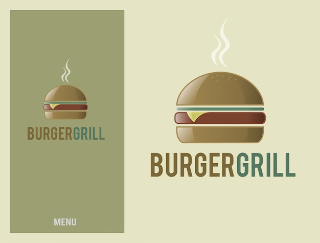 Logo ontwerpelement burger grill