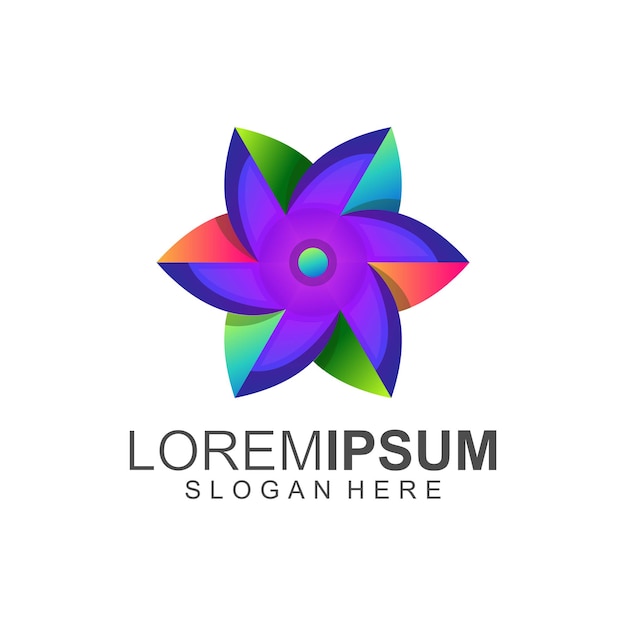 Logo ontwerpen abstracte bloem