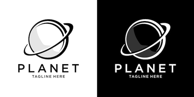 Logo ontwerpsjabloon planeet moderne