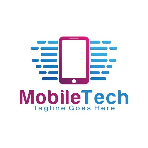 Logo ontwerpsjabloon voor mobiele technologie