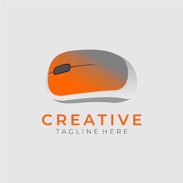 A logo for an orange mouse with the word creative on it