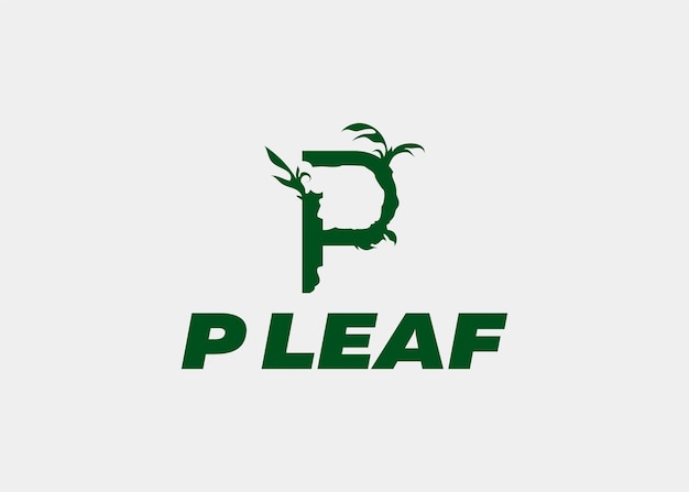 Vector logo p leaf company name