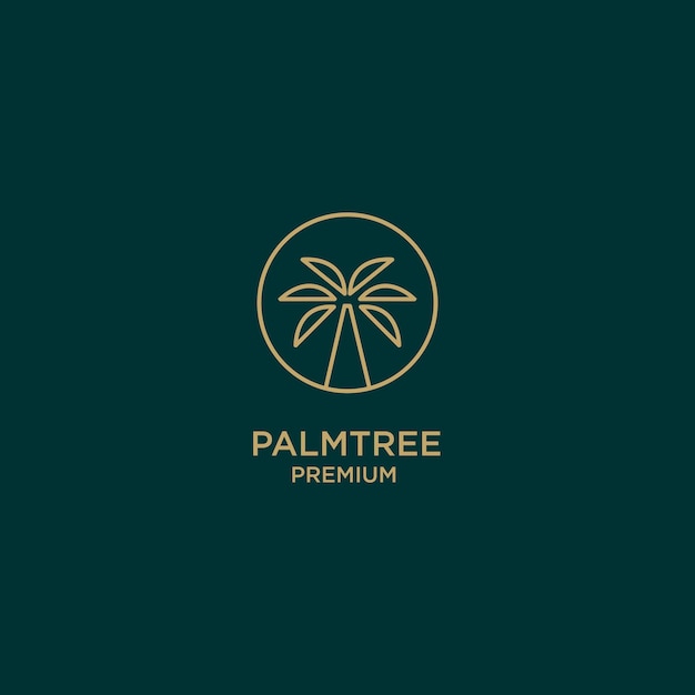 logo palmboom ontwerp kunst sjabloon