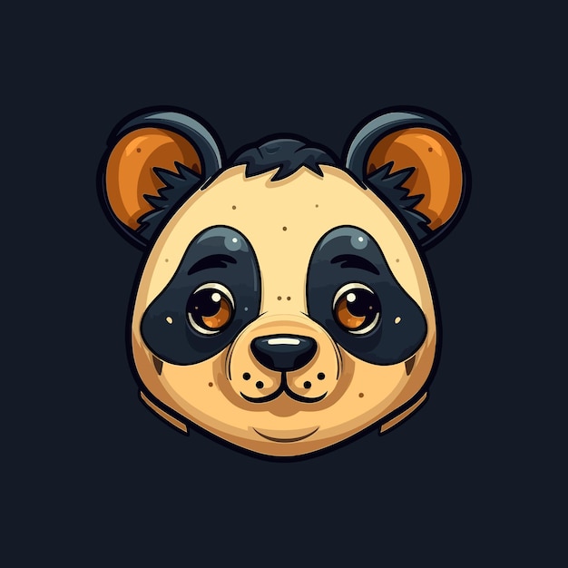 A logo of a panda's head designed in esports illustration style