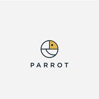 Logo papegaai ontwerp kunst sjabloon