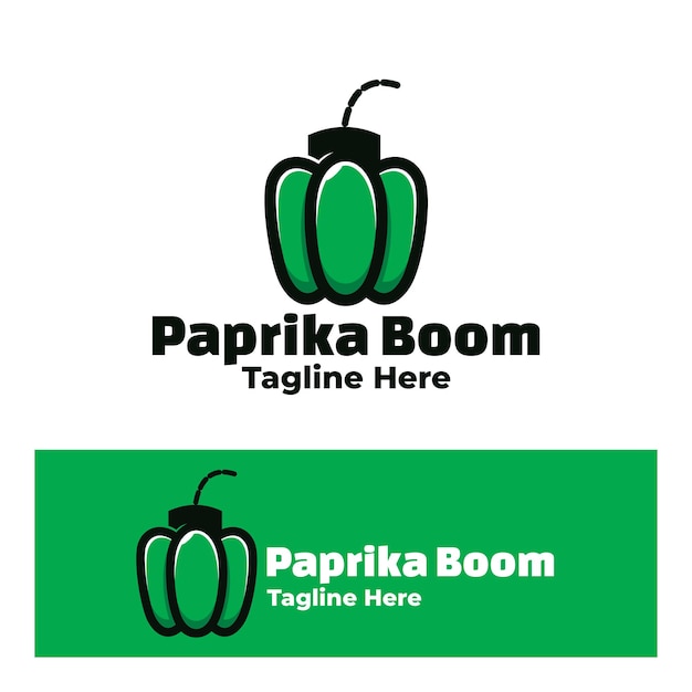 Logo paprika boom kunst illustratie