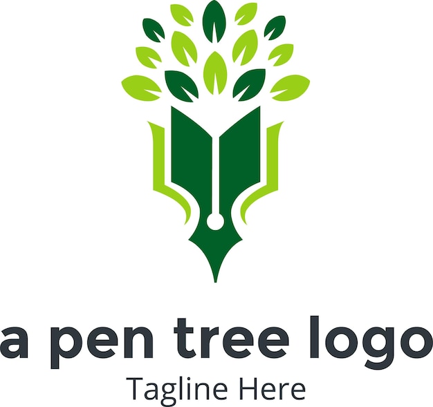 Vector a logo for pen tree company that says pen tree logo
