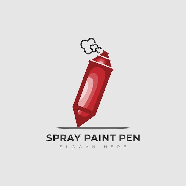 Logo pencil and spray can graffiti vector illustration