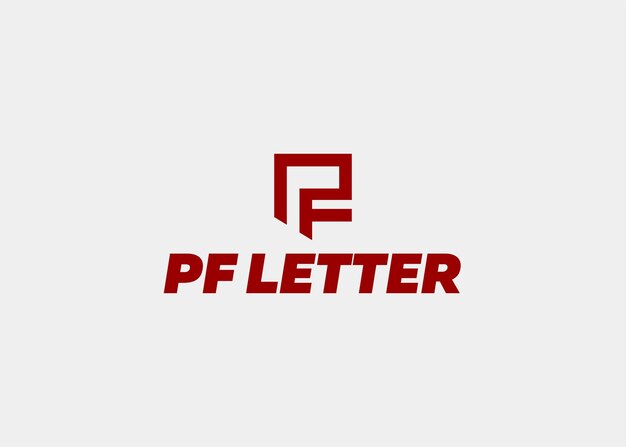 Logo pf lettera nome azienda