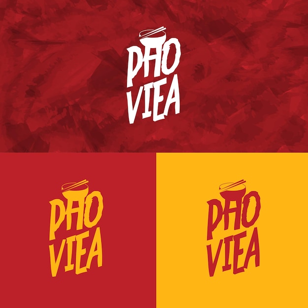 Logo pho viea for the restaurant in vietnam and the culture vietnam