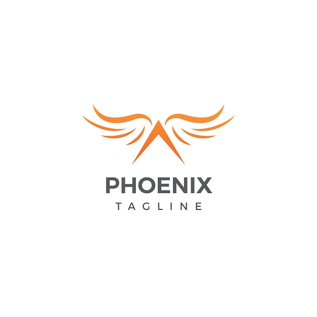 Logo phoenix letter a gradient modern style