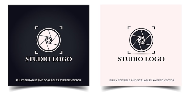 Vector logo for photography studio and creative photography logotype