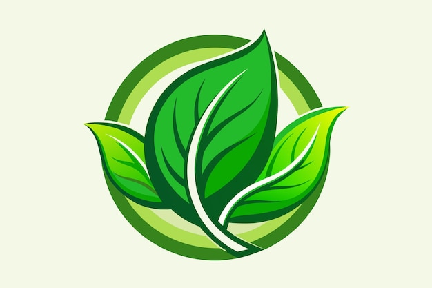 a logo for a plant that is green