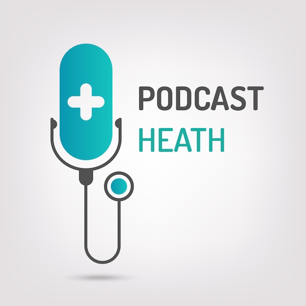 Vector logo podcast health